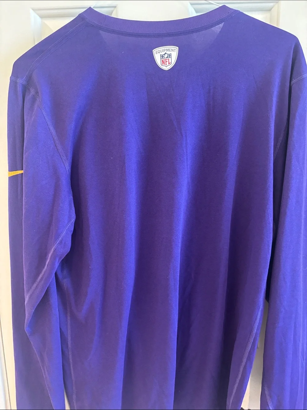 Nike Dri Fit Purple Minnesota Vikings Long Sleeve Tee with Logo